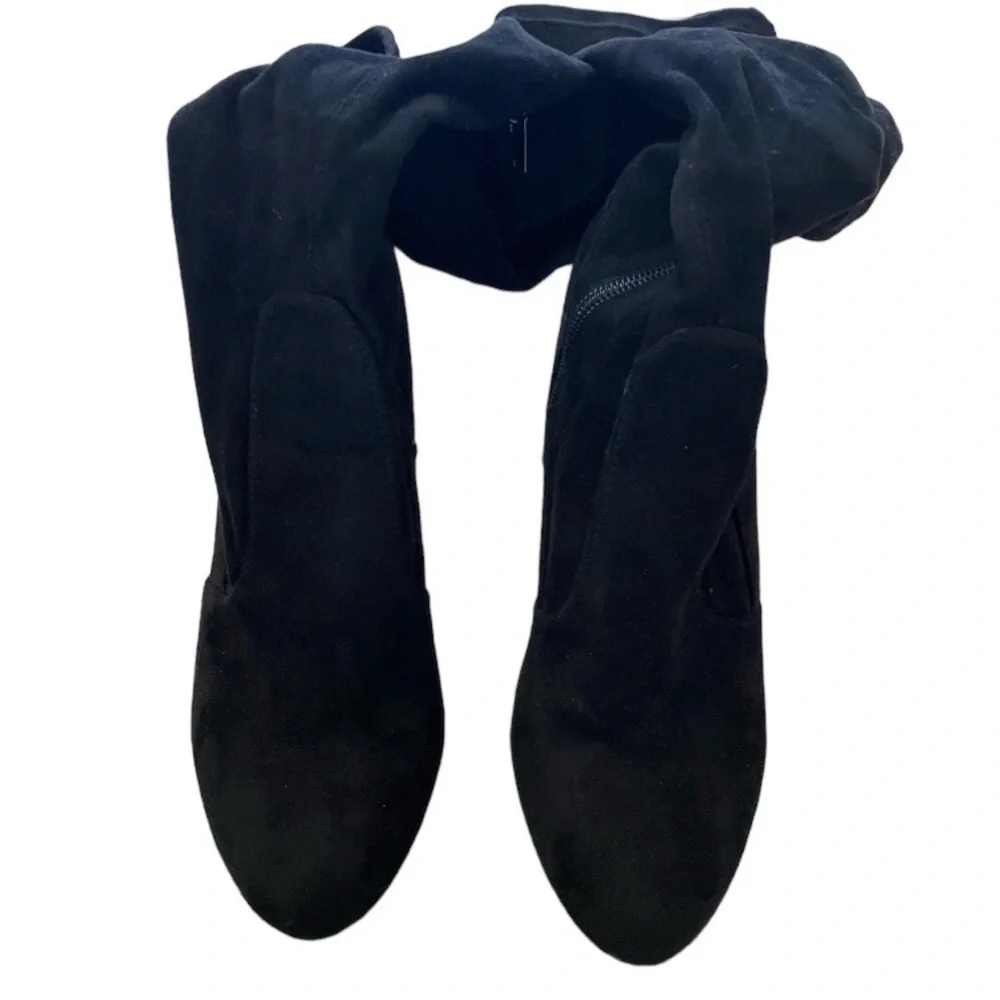 Lulus so much yes black suede over the knee boots size 9